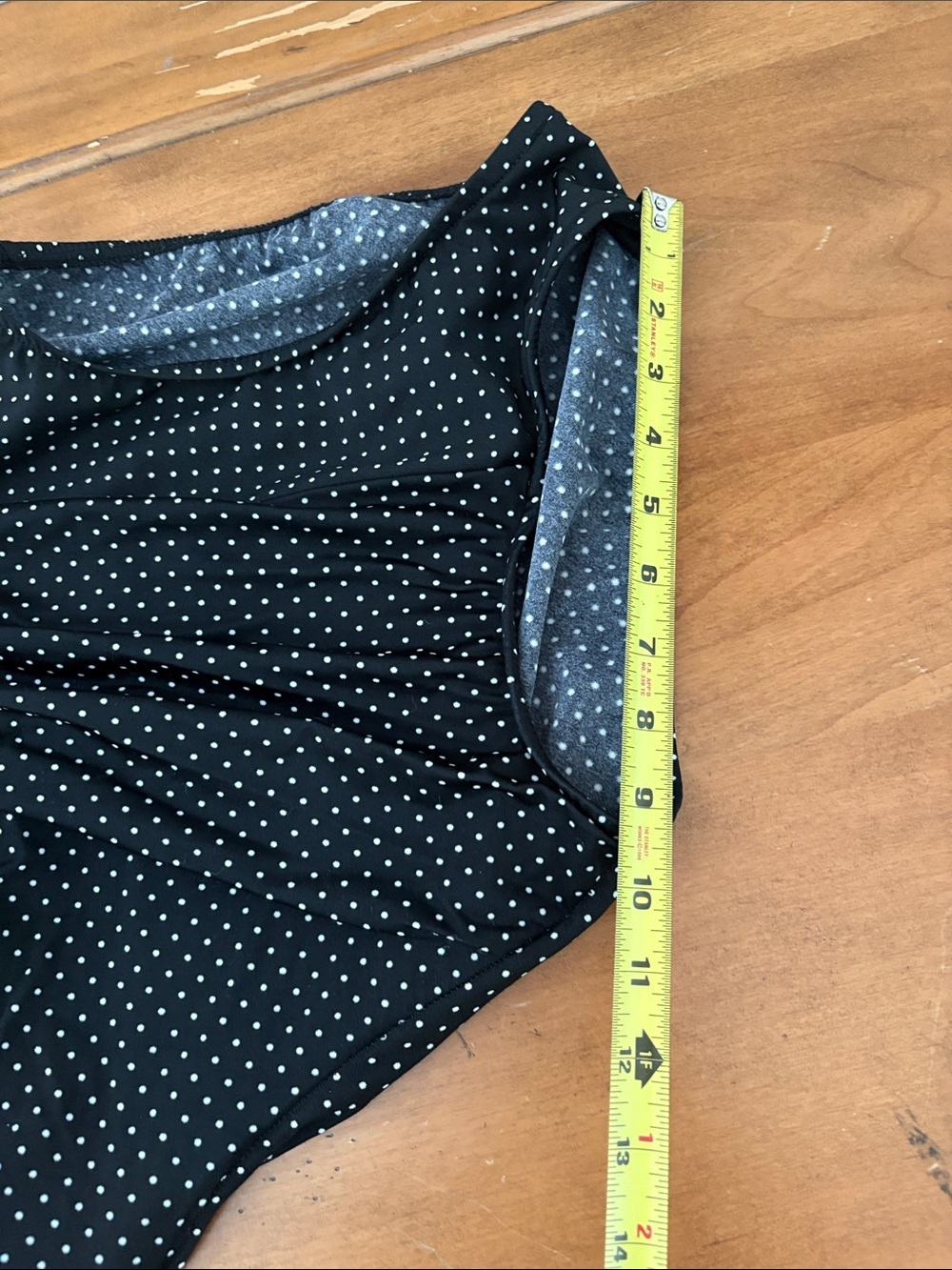 Miracle Suit Black Polka Dot Surplice Women's One Piece Swimsuit Size 12 - Picture 11 of 12